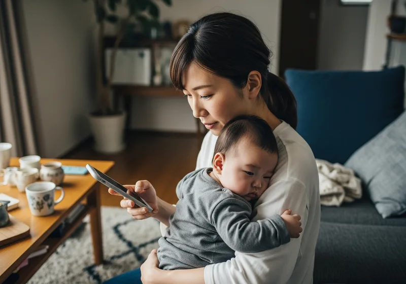 子育て中の主婦向けに物販を案内するLINEのイメージ