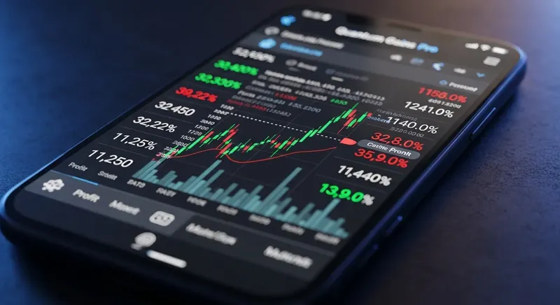 怪しい投資プラットフォームの画面が表示されたスマートフォンのイメージ