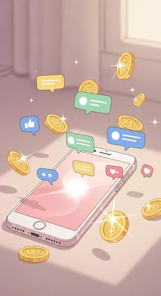 LINE POSTの広告ページの煽り文句 コピペで月20万円を目指せるという主張