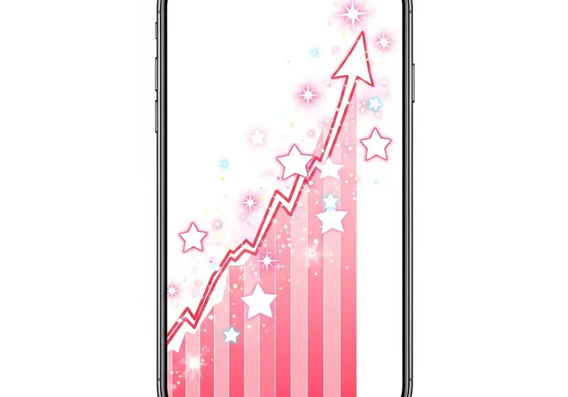 LINE POSTの広告ページに表示される偽の実績グラフ風画像