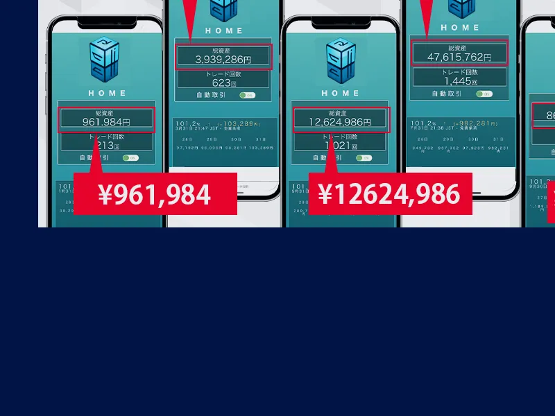 NEW SHIFTのアプリ画面とされる画像。スマホに総資産額が表示されているが、実態はただのWebサイトと指摘されている