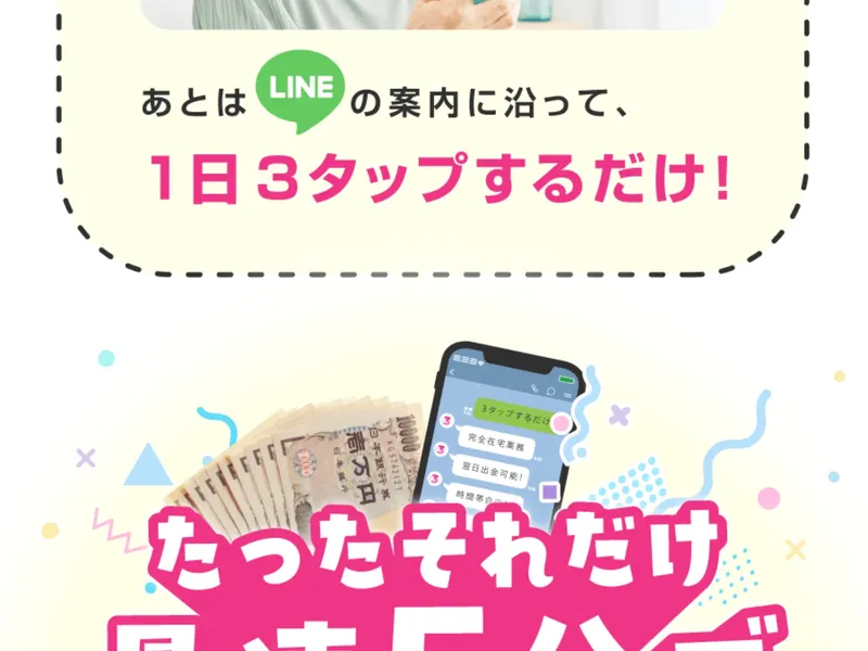 「特定商取引法に基づく表記」が書かれたスリータップスの広告ページ最下部