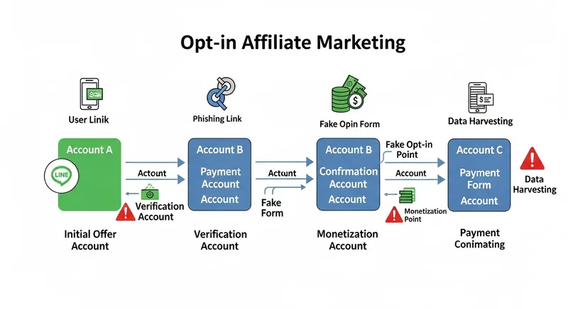 LINE登録後に送られてくる副業情報のイメージ